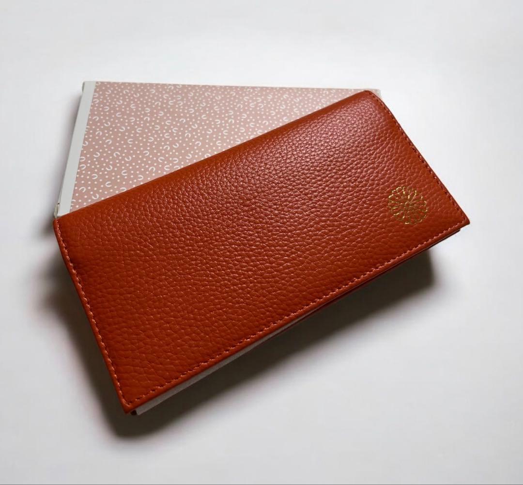 【美品】　皇居　長財布　オレンジ　箱付き