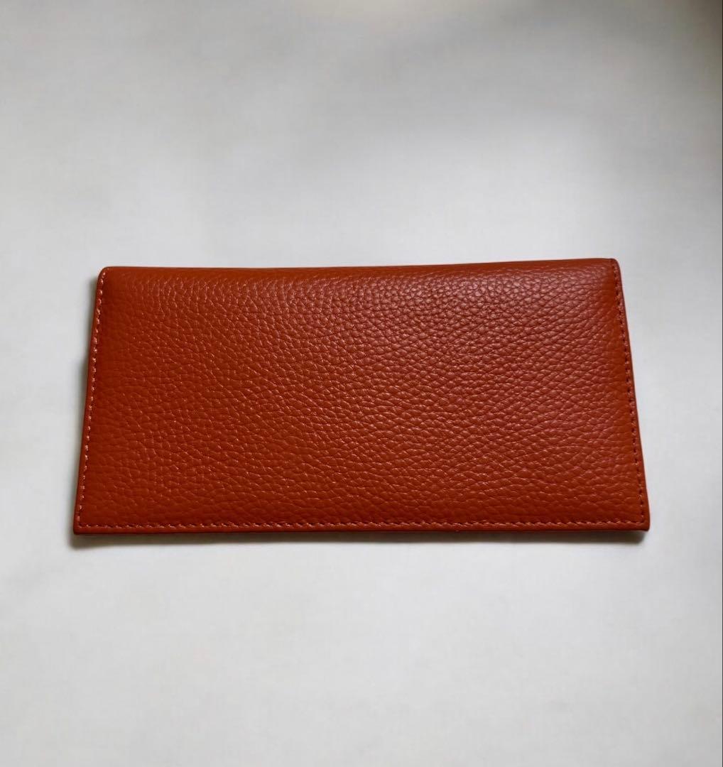 【美品】　皇居　長財布　オレンジ　箱付き