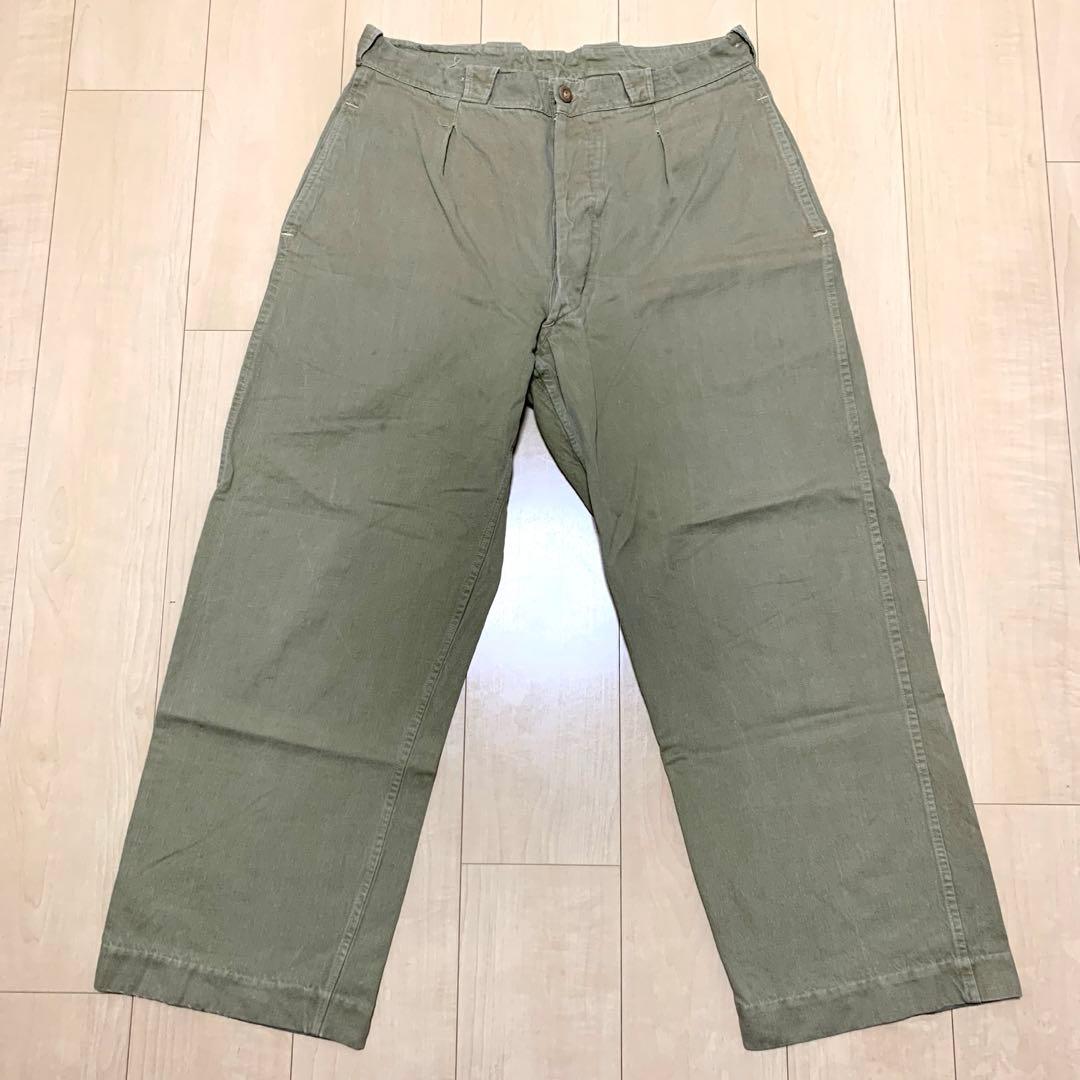 フランス軍 実物 M52チノ サイズ14 1950s 後期型