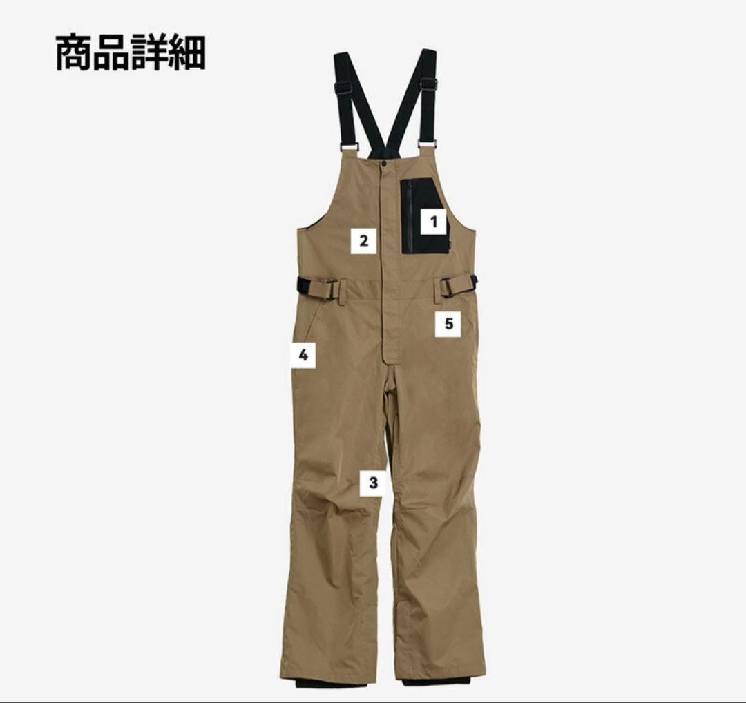 スノーボードウェア スキーウェア パンツ ビブパンツ オーバーオール 男女兼用S