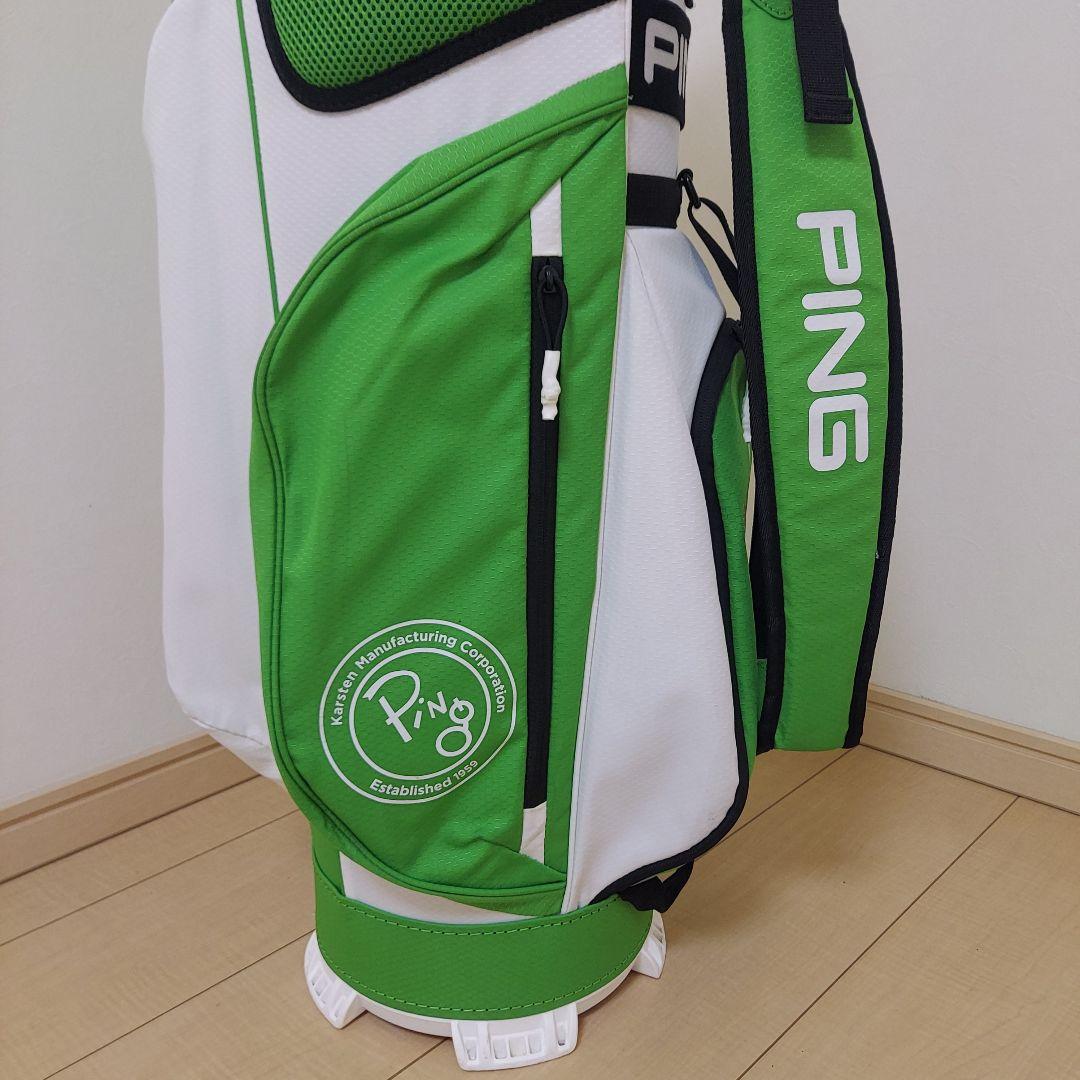 【R)】 PING ピン キャディバッグ 軽量 グリーン/ホワイト ★美品