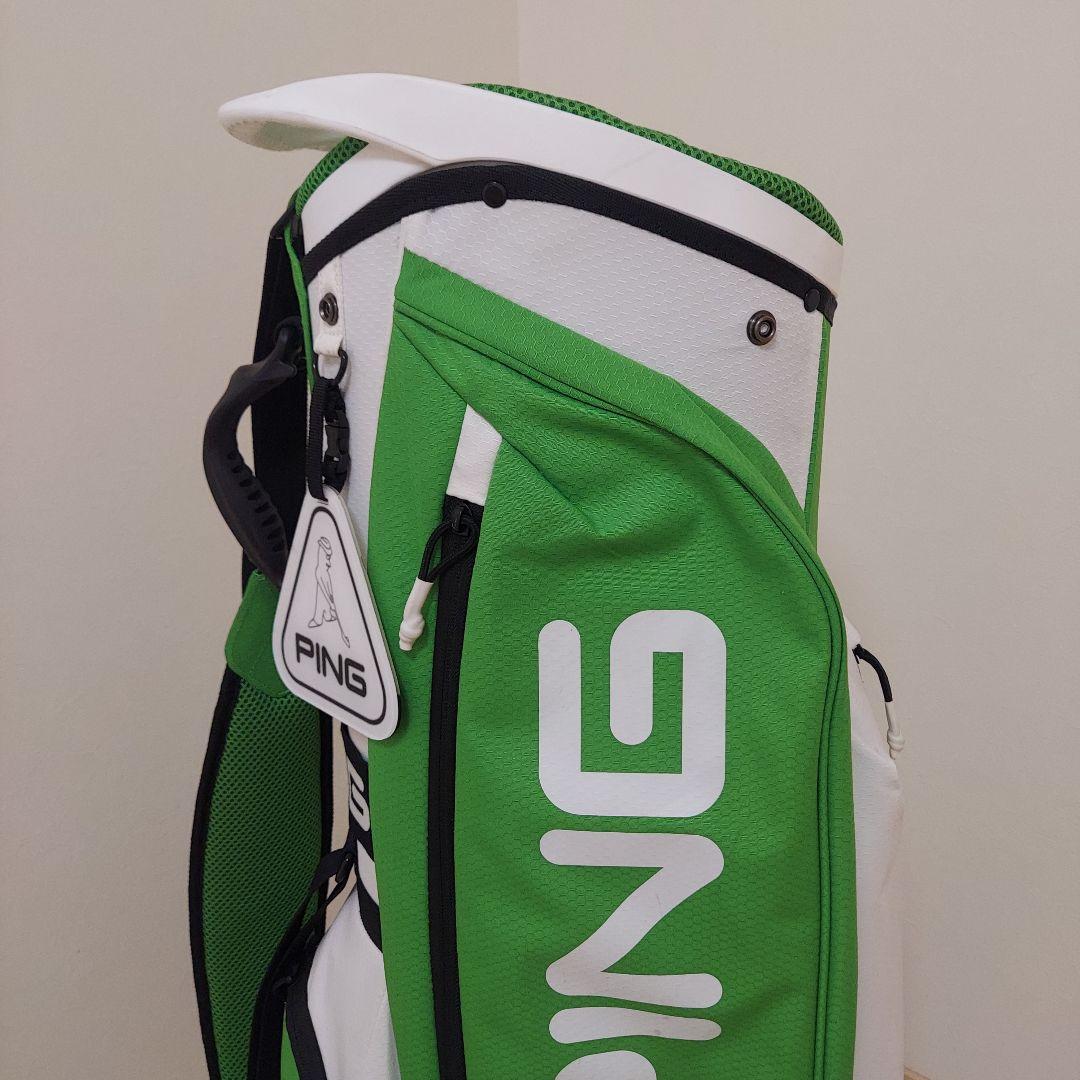 【R)】 PING ピン キャディバッグ 軽量 グリーン/ホワイト ★美品