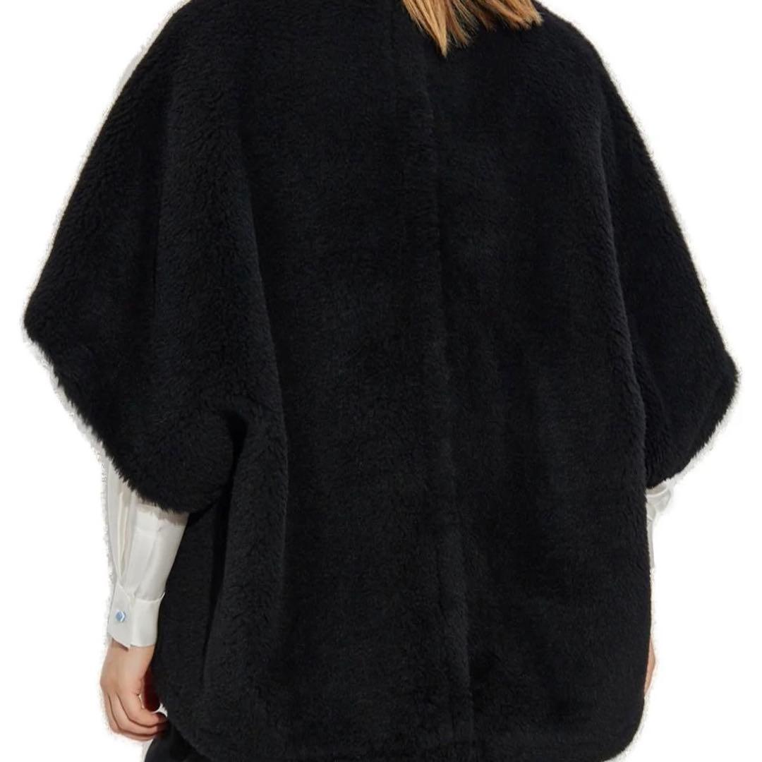 【新品鑑定付】MAX MARA TEBE テディベア ケープ ブラック
