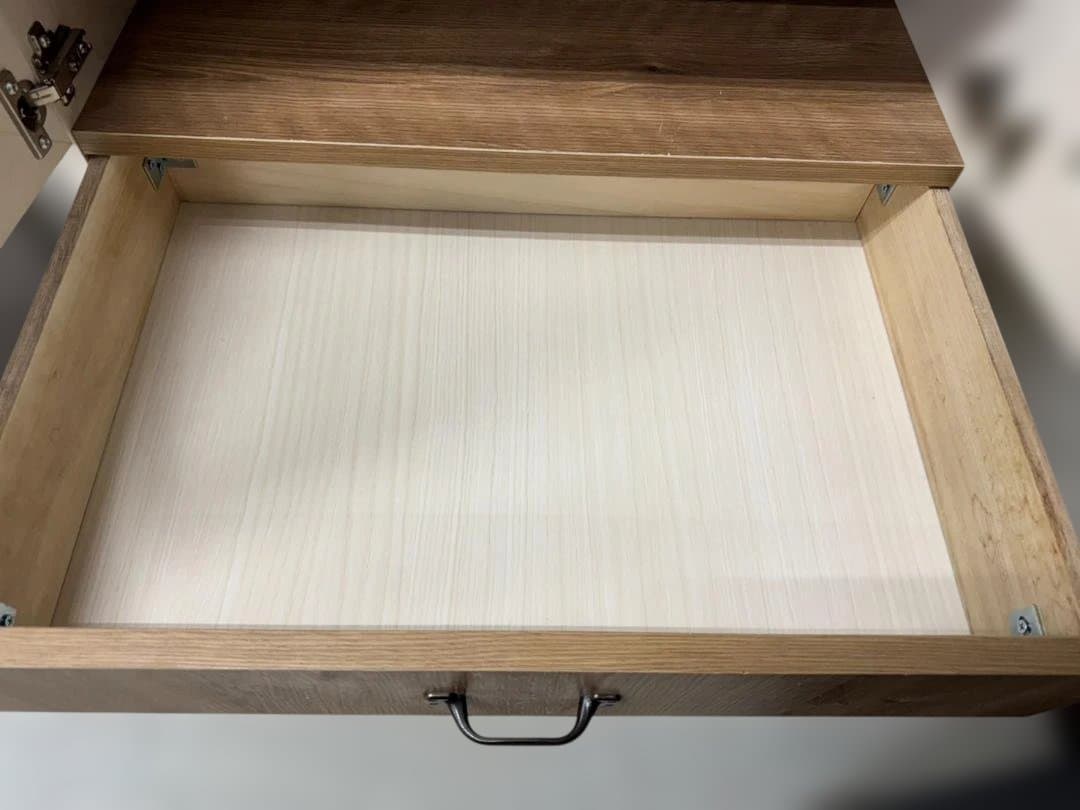 カリーナ 食器棚 フレンチカントリー風 キッチン キャビネット 白 木目