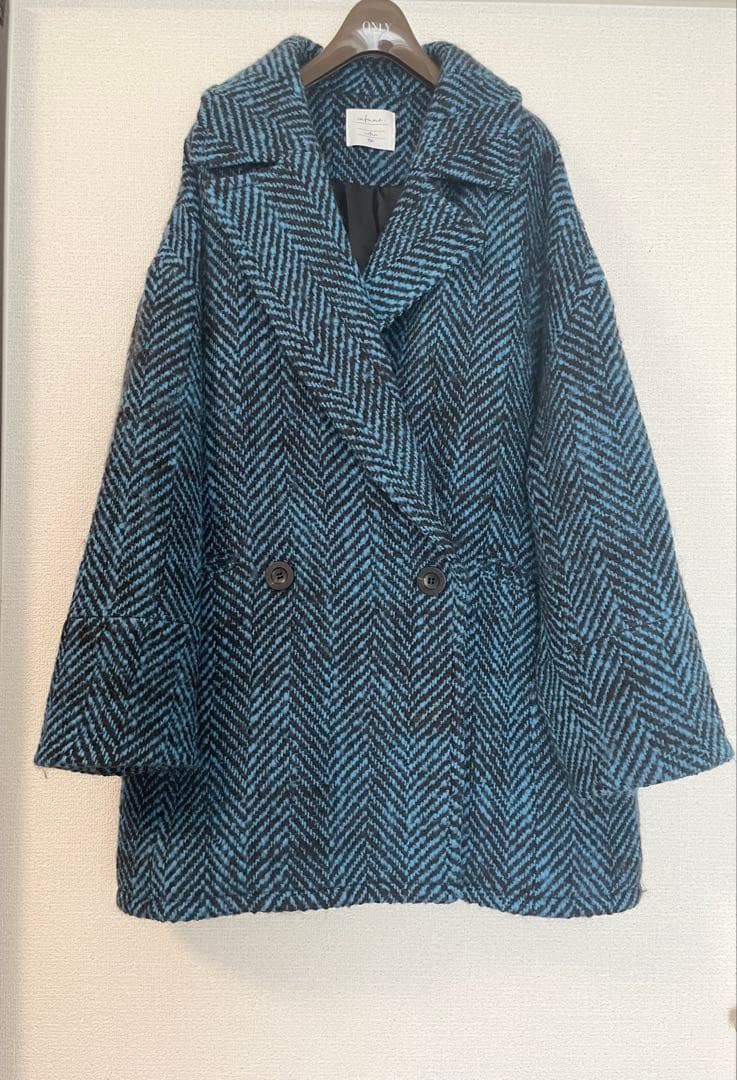 ジャケット・アウター cafune big herringbone double coat