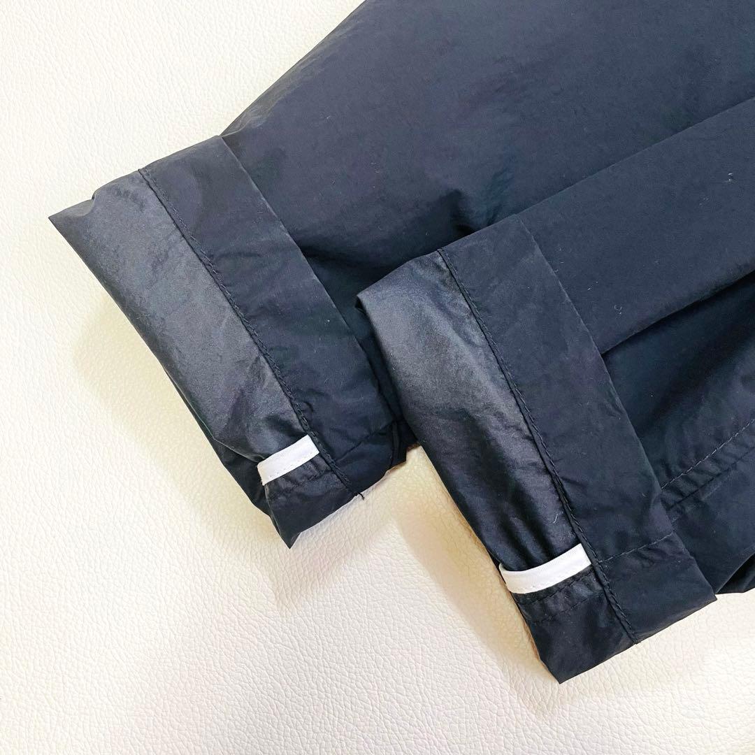 6374【美品】TFW49 ステンカラーコート　撥水　ナイロン　ブラック