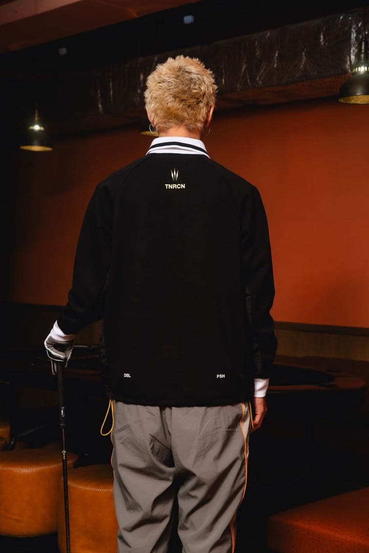 TNRCN HALF ZIP POLO BLACK RUFFLOG サイズL