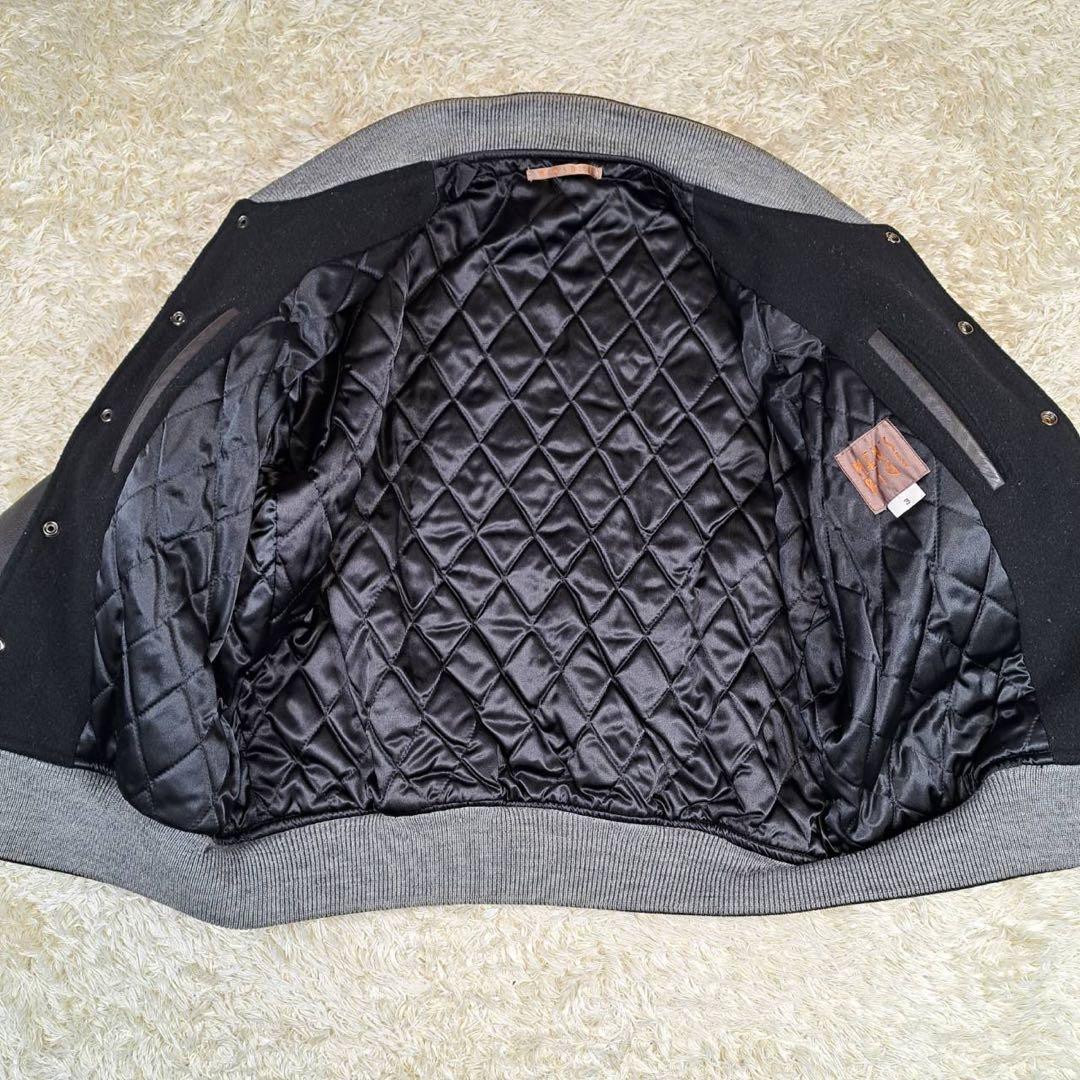 希少　メンズビギ 幻の スタジャン 80s アーチロゴ 日本製 レザー L