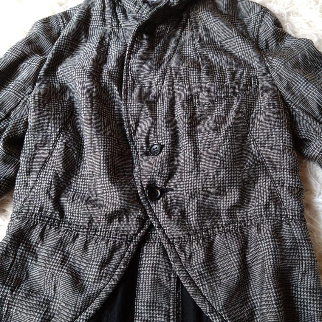 コムデギャルソン　コムコム　燕尾　ジャケット　グレンチェック