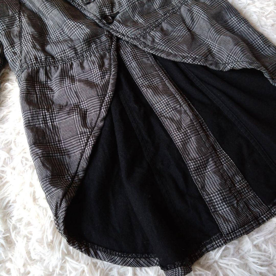 コムデギャルソン　コムコム　燕尾　ジャケット　グレンチェック