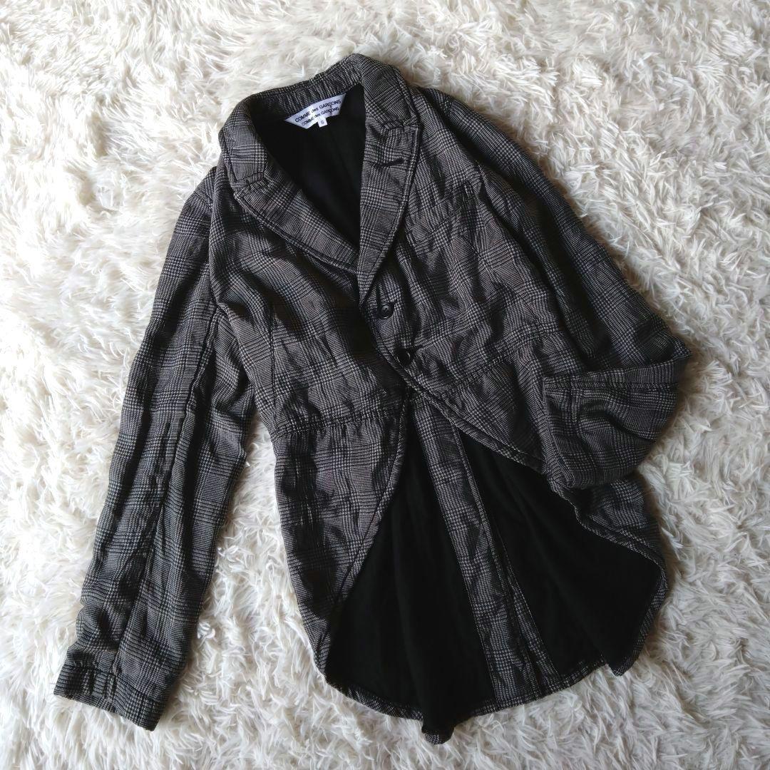 コムデギャルソン　コムコム　燕尾　ジャケット　グレンチェック