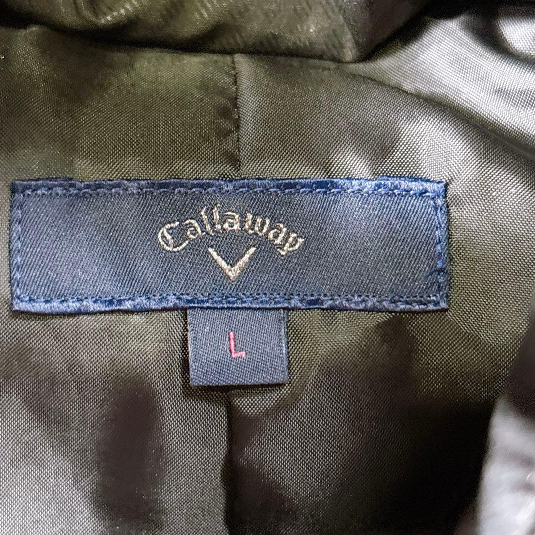 【サイズL⭐️3WAY】キャロウェイ　ダウンジャケット　ゴルフ　金刺繍　アーガイル