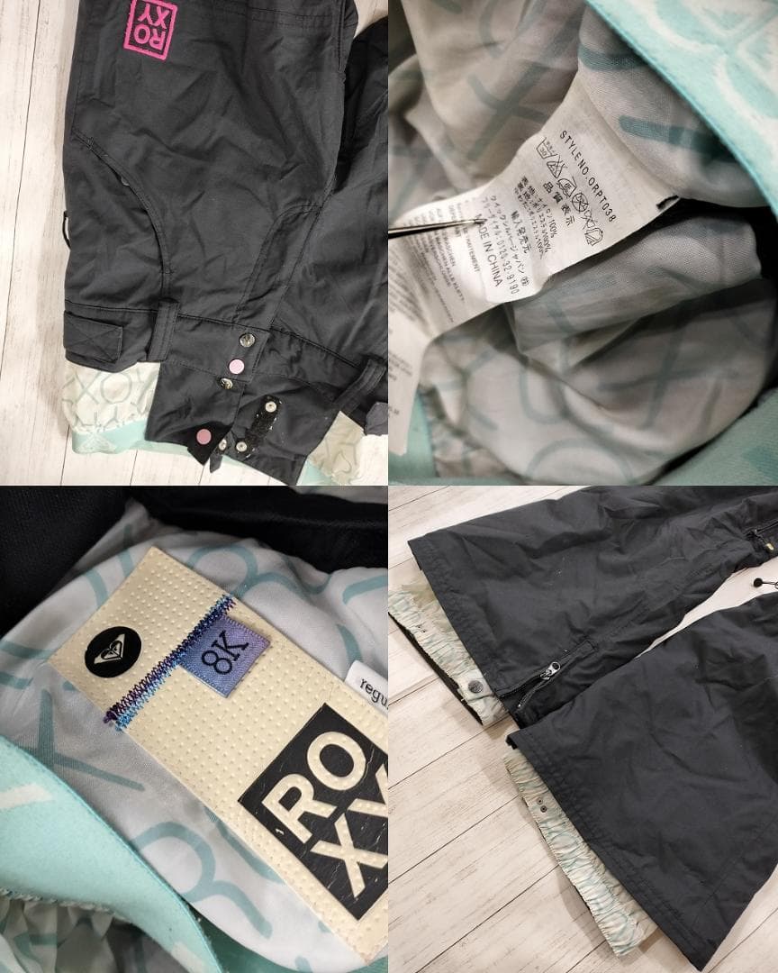 ロキシー/幾何学マルチカラーファージャケット×バック立体ロゴパンツ/ボードウェア