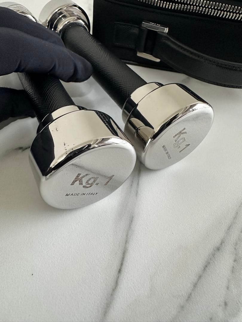 PRADA Re-Nylon サフィアーノレザー ハンドウエイト キャリーケース