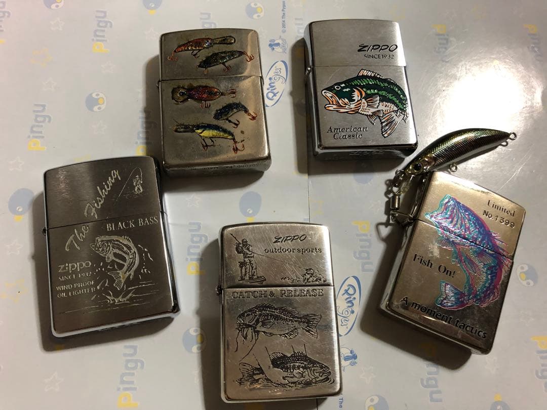 zippo ジッポー　ブラックバス　ルアー　まとめ売り５個セット