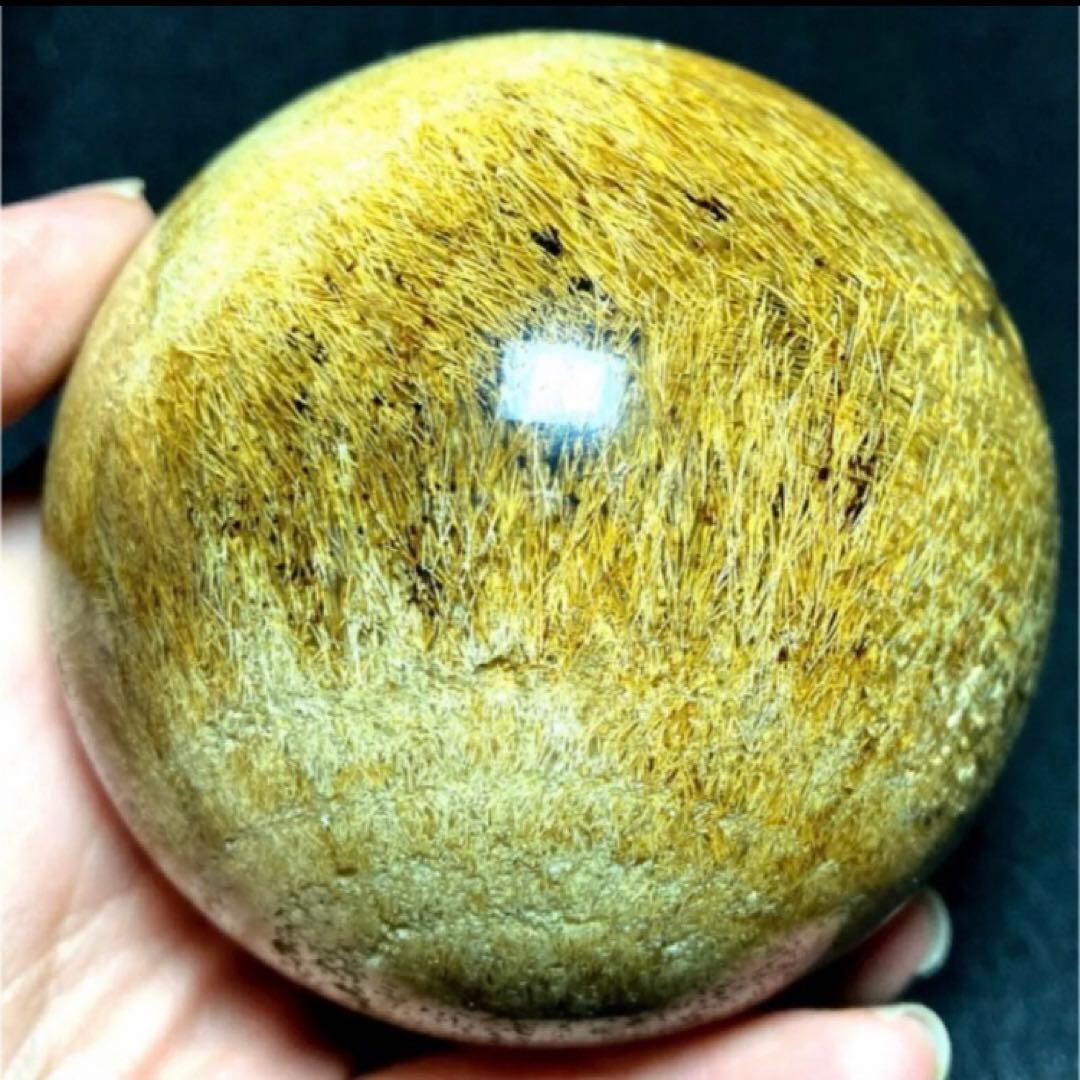 超特大　75mm ゴールドルチルクォーツ　金針水晶　パワーストーン