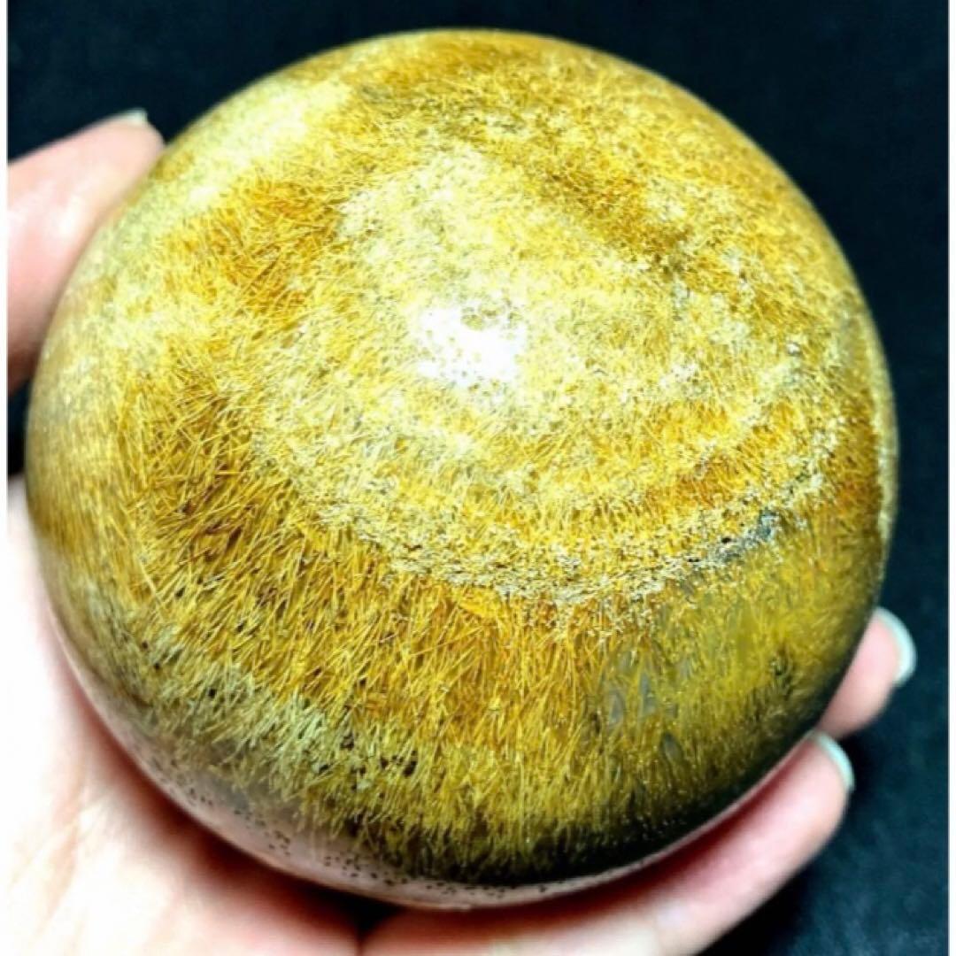 超特大　75mm ゴールドルチルクォーツ　金針水晶　パワーストーン