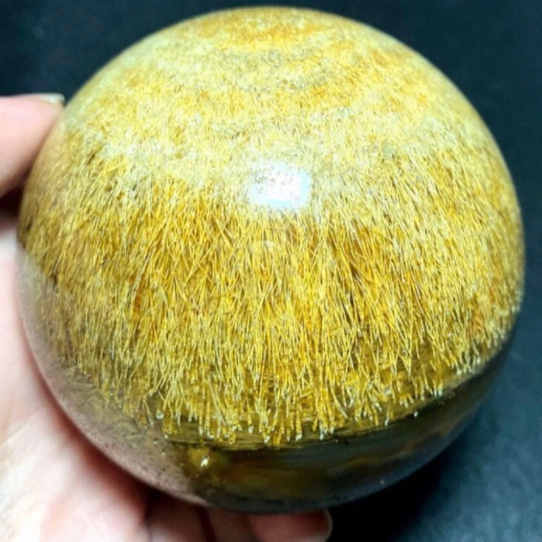 超特大　75mm ゴールドルチルクォーツ　金針水晶　パワーストーン