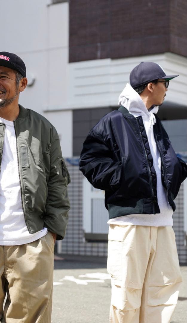 ネイビー MA-1 フライトジャケット ワイパーインク