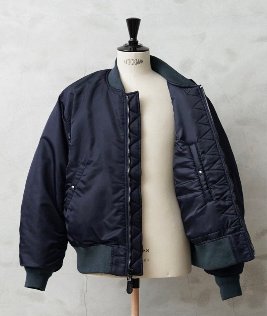 ネイビー MA-1 フライトジャケット ワイパーインク