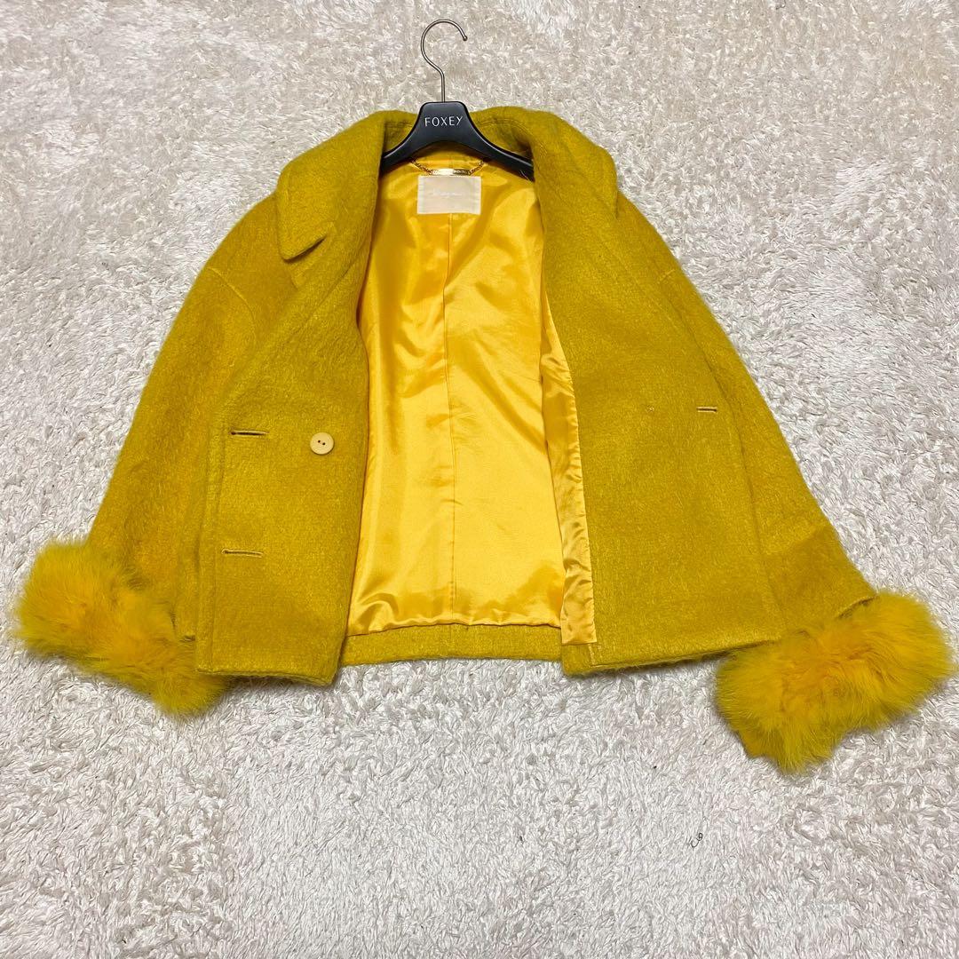 2way・美品✨ダイアグラム　シャギーショートPジャケット　ウール　フォックス