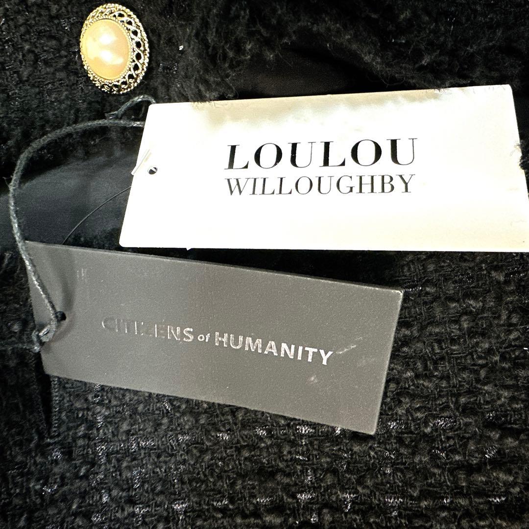 新品未使用タグ付 ルルウィルビー ダブルクロスショートジャケット パール調ボタン