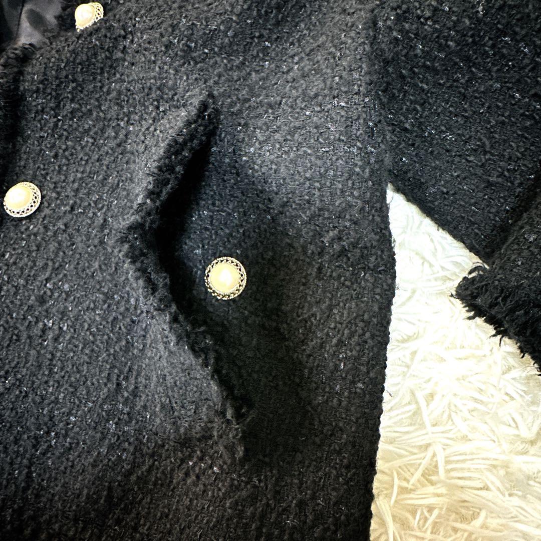 新品未使用タグ付 ルルウィルビー ダブルクロスショートジャケット パール調ボタン