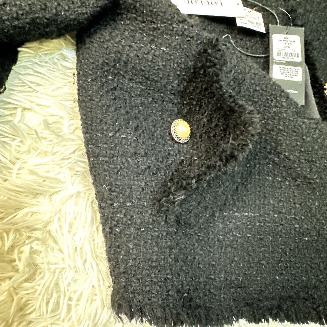 新品未使用タグ付 ルルウィルビー ダブルクロスショートジャケット パール調ボタン