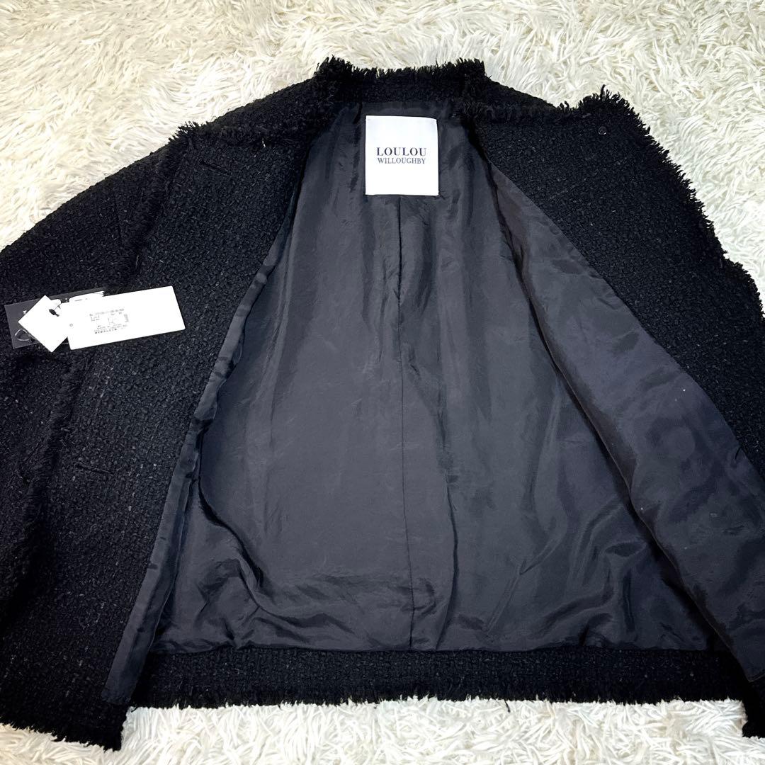 新品未使用タグ付 ルルウィルビー ダブルクロスショートジャケット パール調ボタン