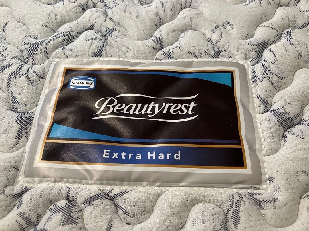 Beautyrest Extra Hard セミダブルマットレス、フレーム