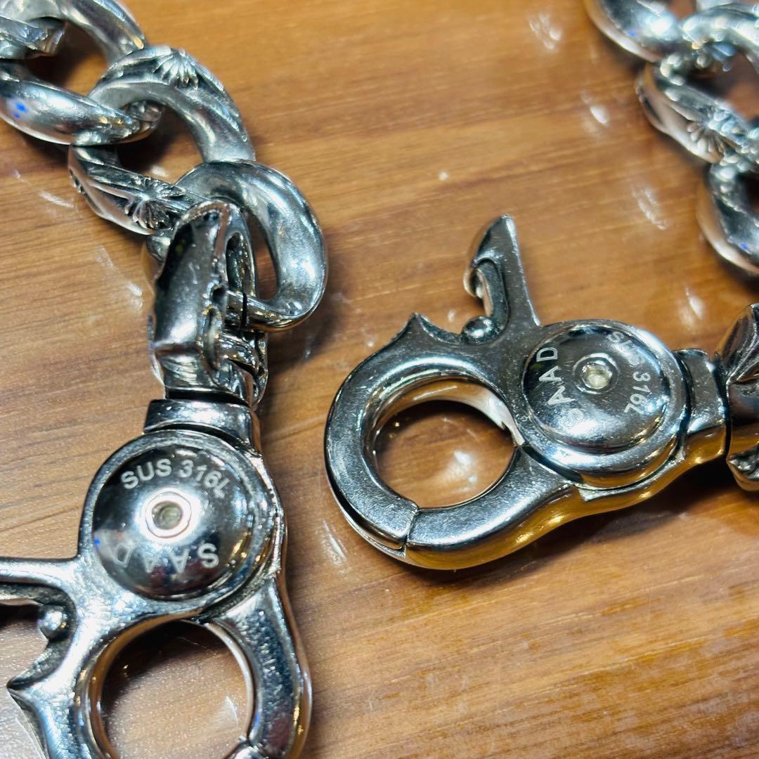 SAAD ウォレットチェーン　SUS 316L 財布チェーン　太陽神