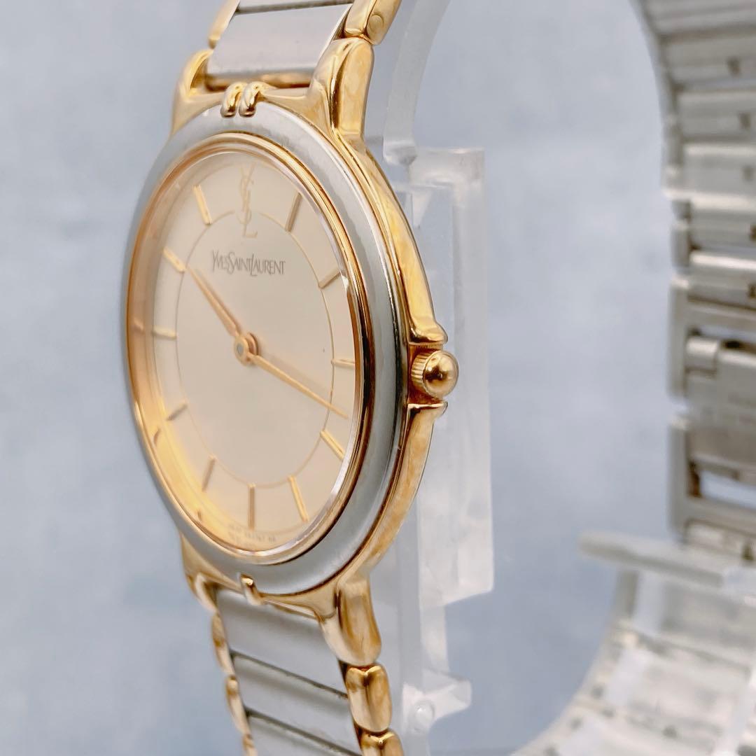 稼動品✨YSLサンローラン レディース 腕時計 コンビベルト シルバー人気モデル