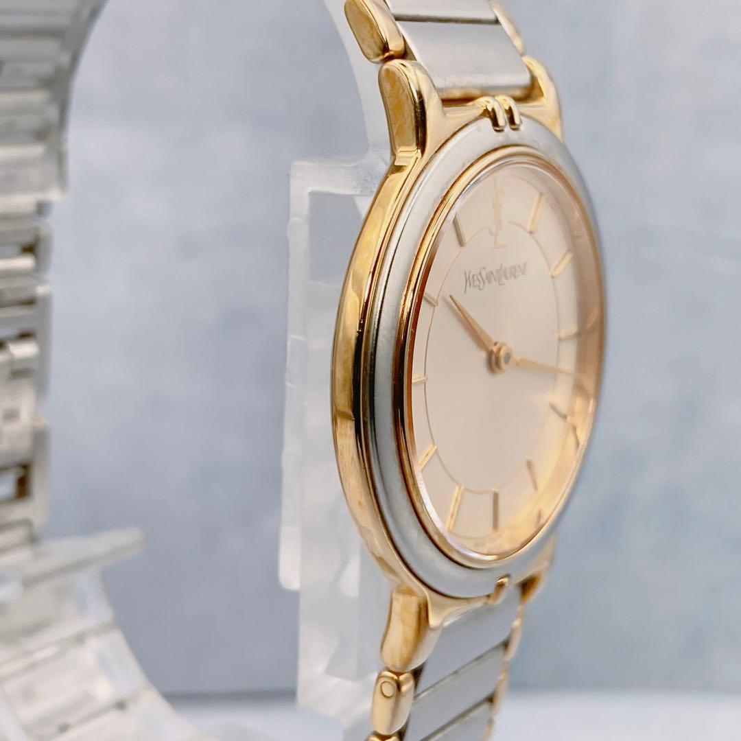 稼動品✨YSLサンローラン レディース 腕時計 コンビベルト シルバー人気モデル