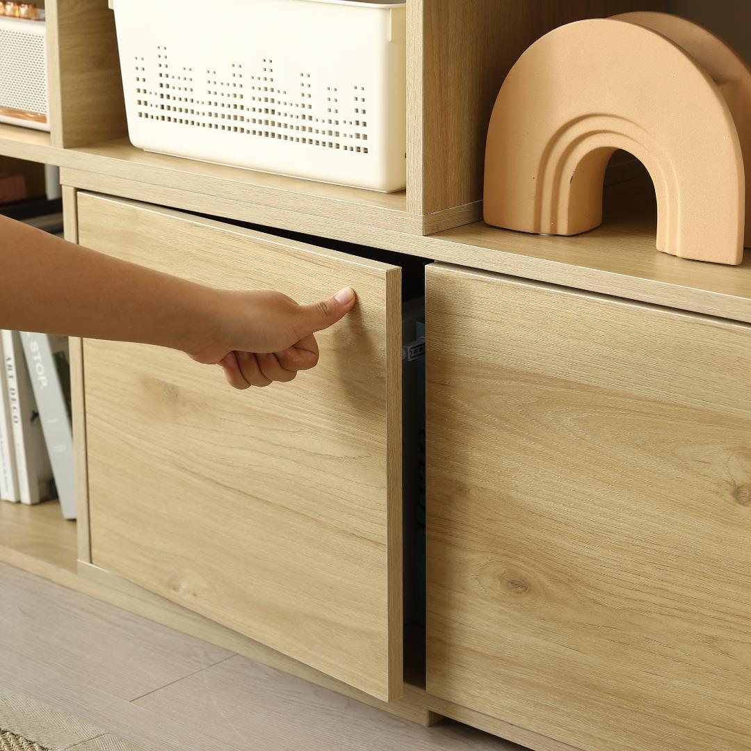 超人気！伸縮ラック オープンシェルフ サイドボード リビング収納 幅80～158