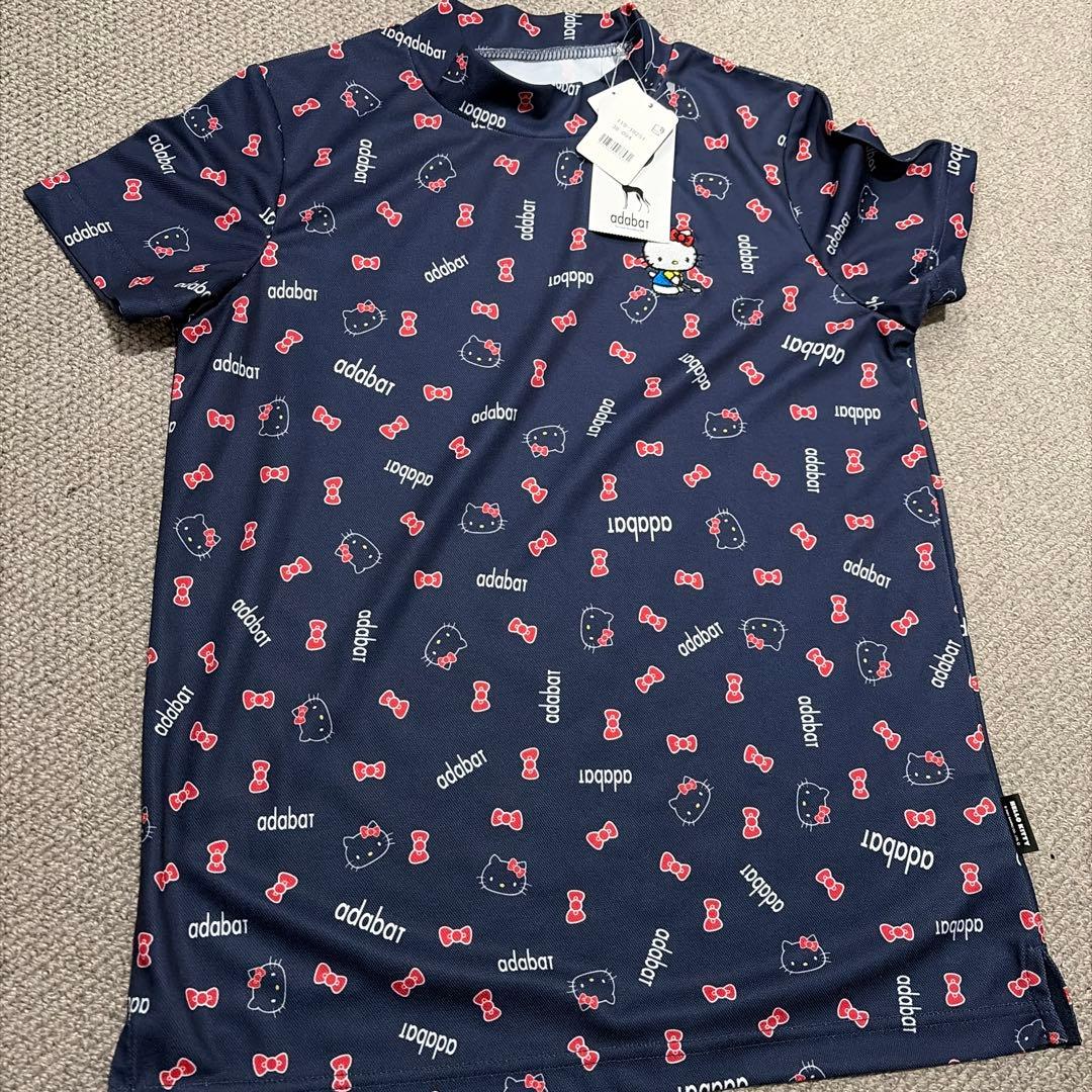 新品未使用タグ付 アダバット半袖 キティー ネイビー