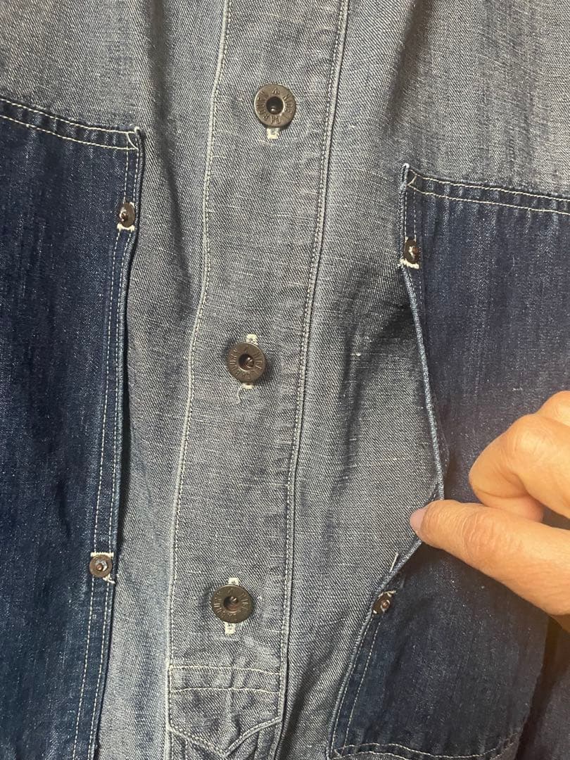 Nigel Cabourn フレンチワークジャケット　デニムカバーオール 48