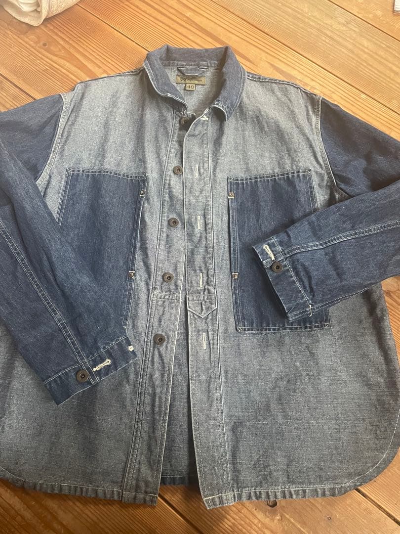 Nigel Cabourn フレンチワークジャケット　デニムカバーオール 48