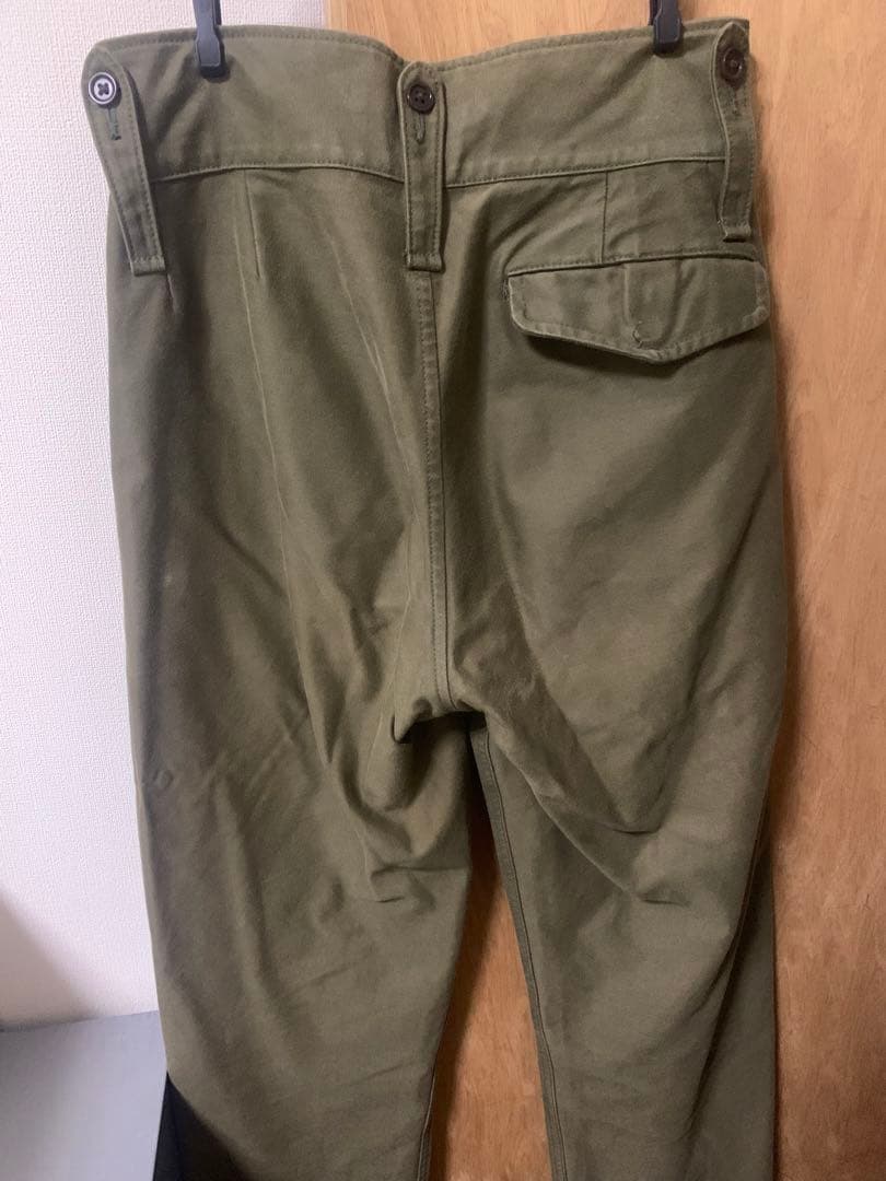 Nigel Cabourn オリーブ サテン ワークパンツ 8