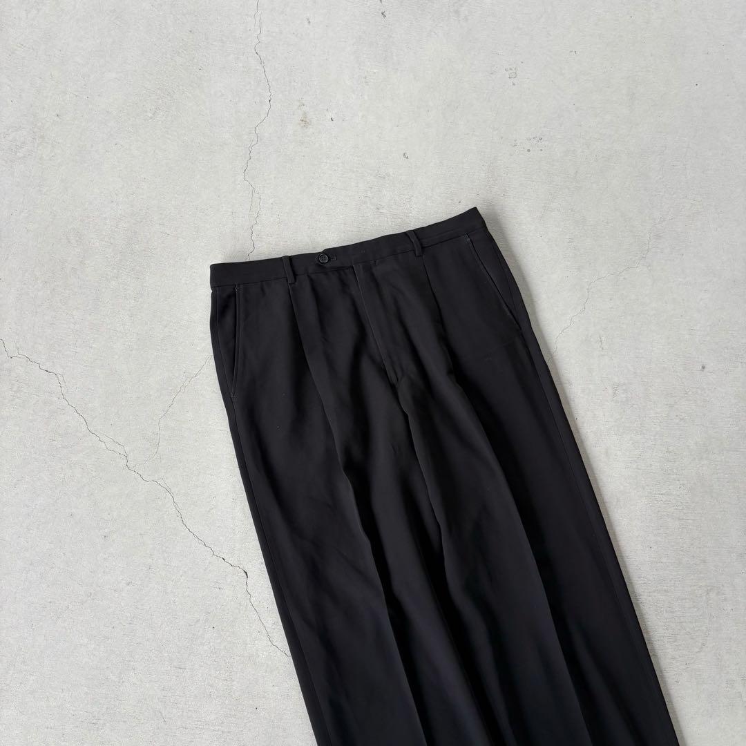 パンツ 90s ARMANI COLLEZIONI wide slacks black