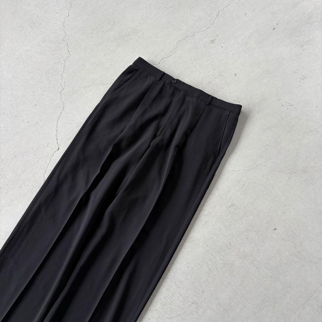 パンツ 90s ARMANI COLLEZIONI wide slacks black