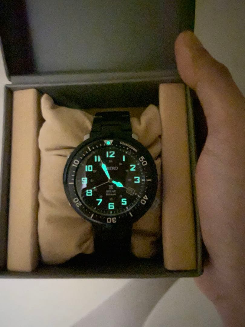 SEIKOプロスペックス ソーラー ダイバー　V157 ブラック 腕時計