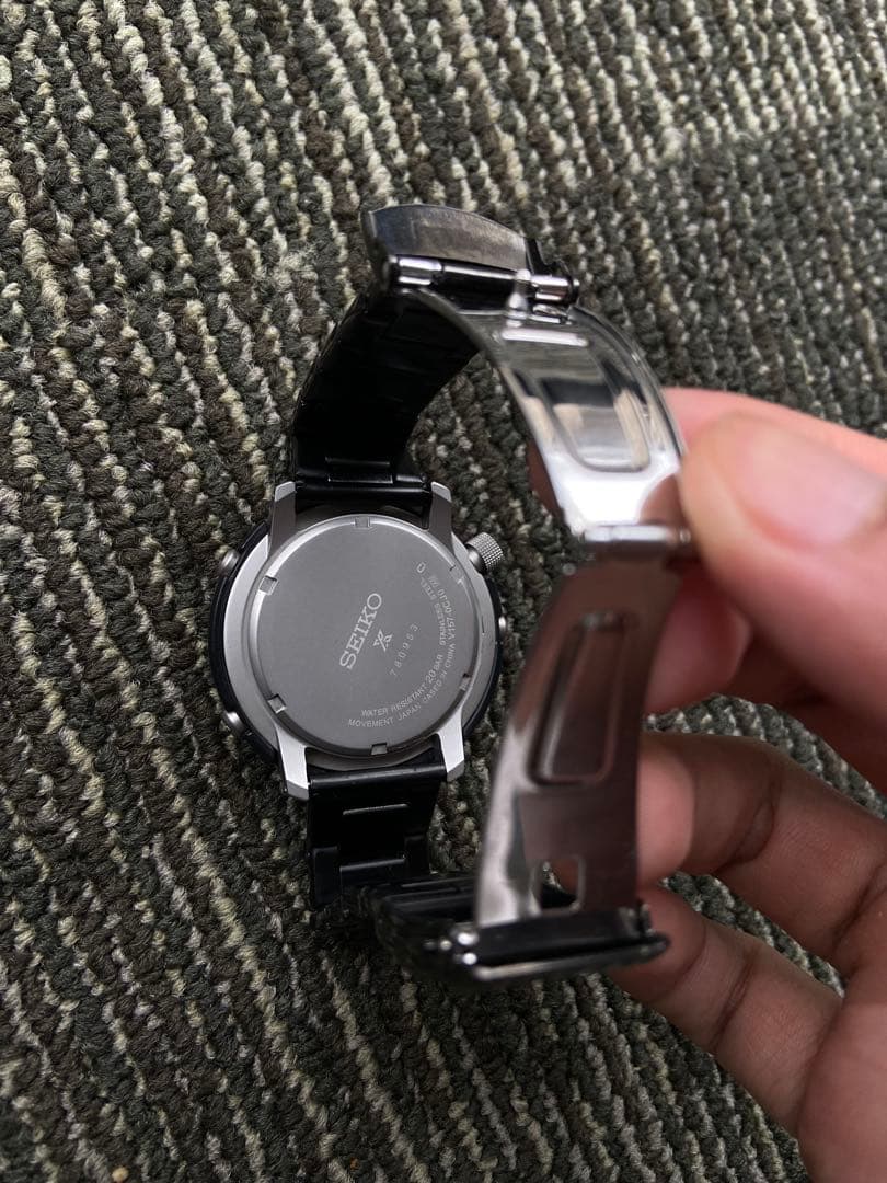 SEIKOプロスペックス ソーラー ダイバー　V157 ブラック 腕時計