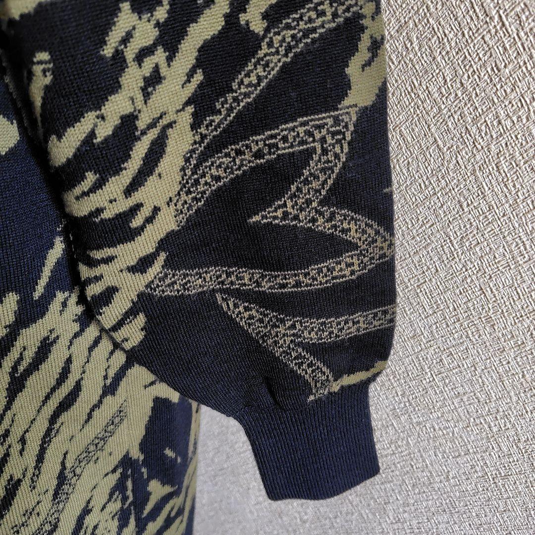 美品☆　レオナール　ニットロングワンピース 　黒・カーキ 長袖