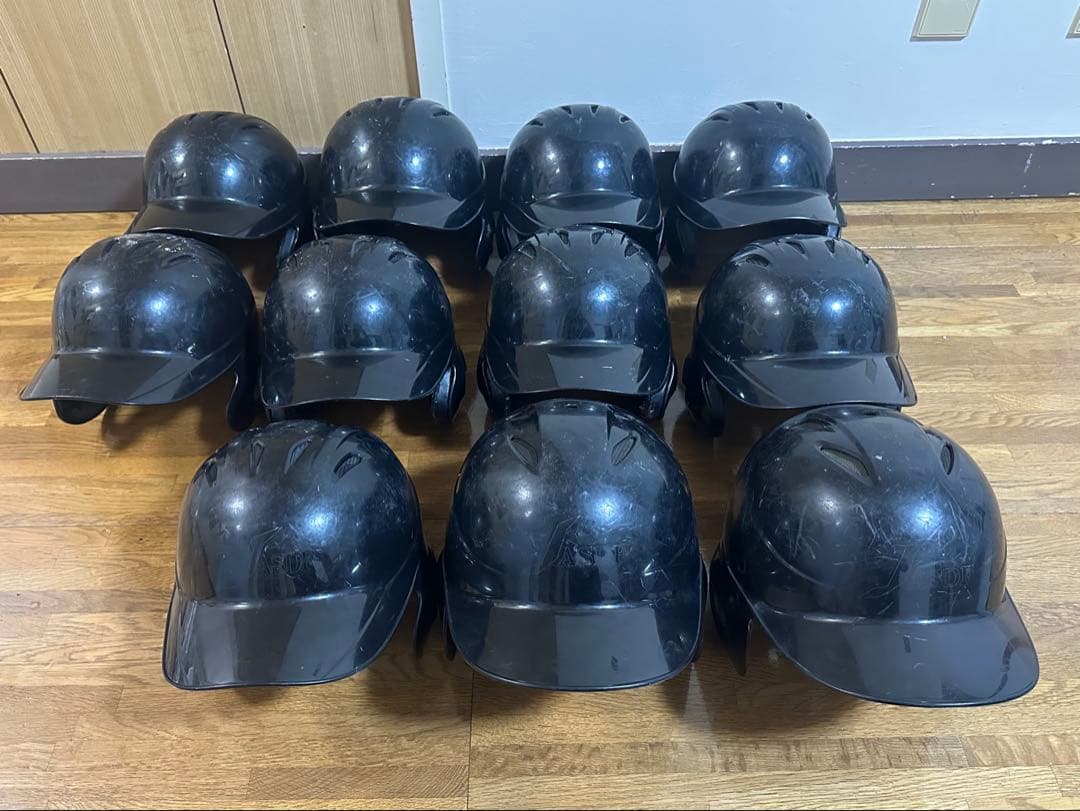 軟式用ヘルメット 11個セット 黒