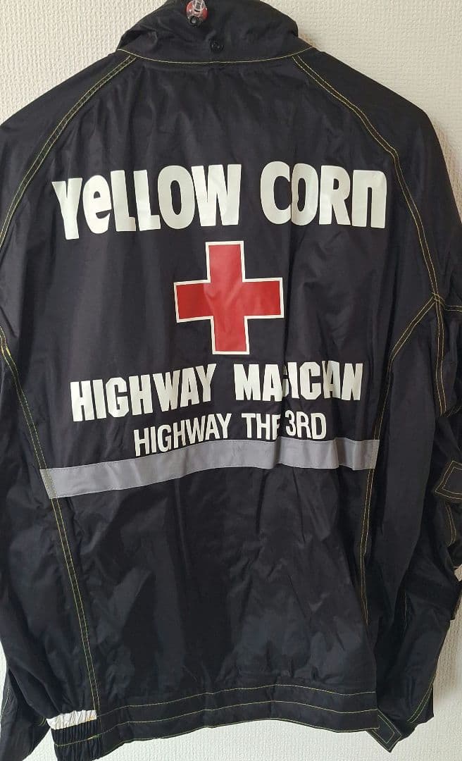 イエローコーン　バイク用雨具 レインウェア上下セット　袋付