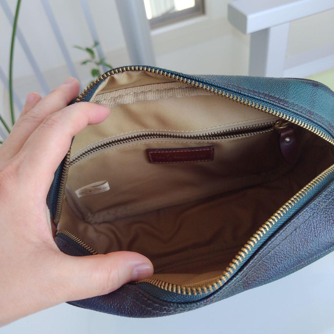 未使用タグ付き美品です！正規品ポロラルフローレン チェック クラッチバッグ