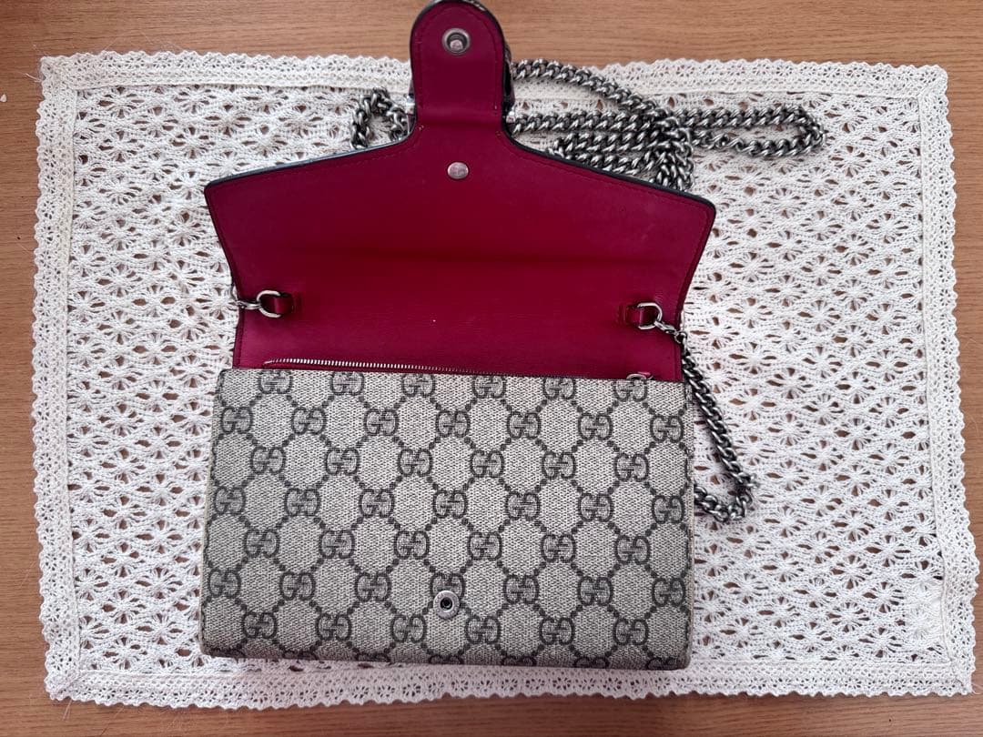 【Gucci ディオニュソス】GG 柄 チェーン ショルダーバッグ