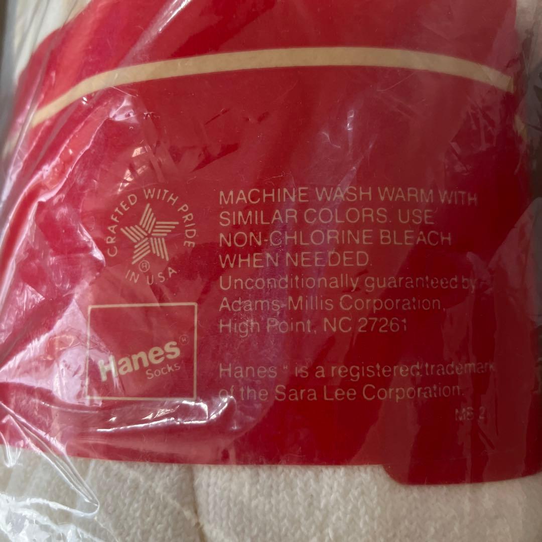 80年代90年代　デッドストック　USA製 ヘインズ　靴下　3足組