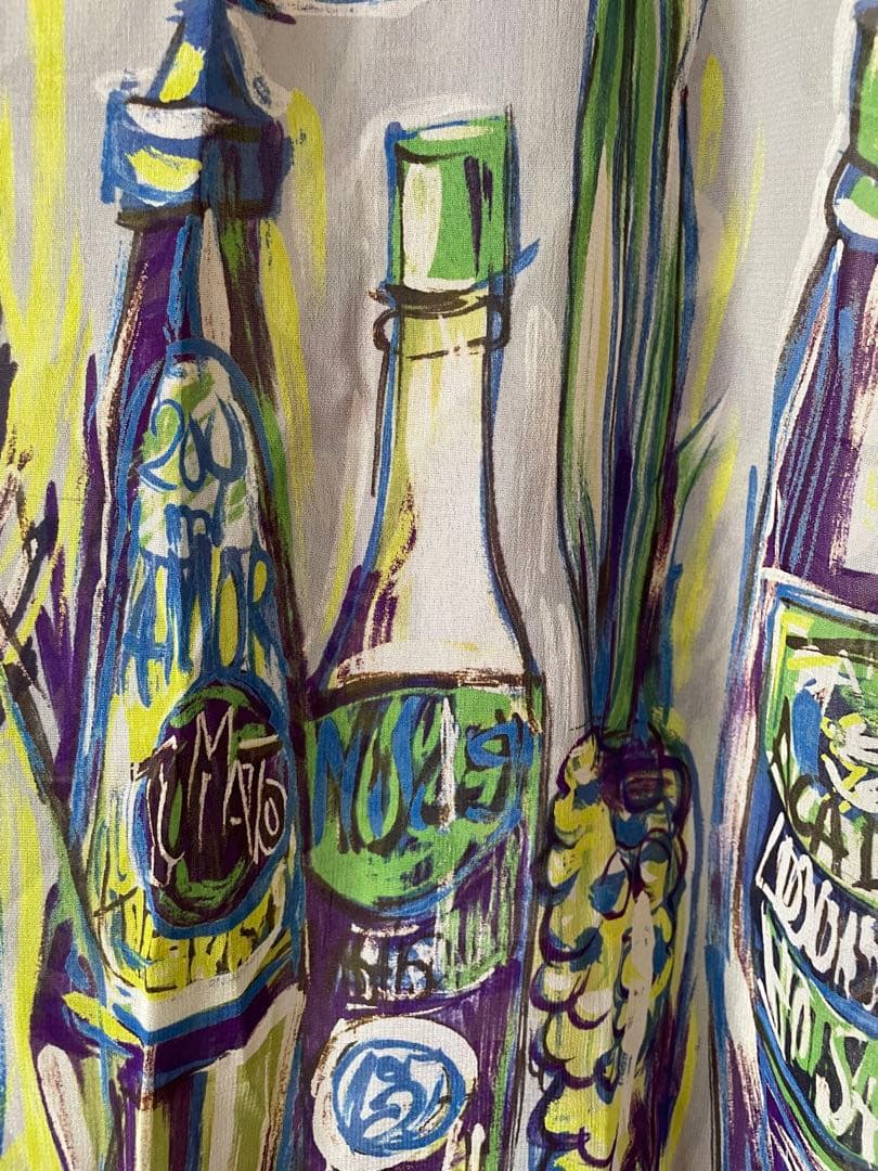 トクコプルミエブォル/アートワンピース チュニックボトル・野菜デザイン