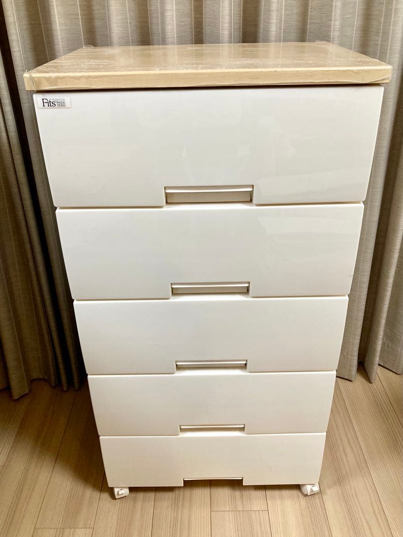 天馬 フィッツプラス 幅55cm5段 チェスト キャスター付き